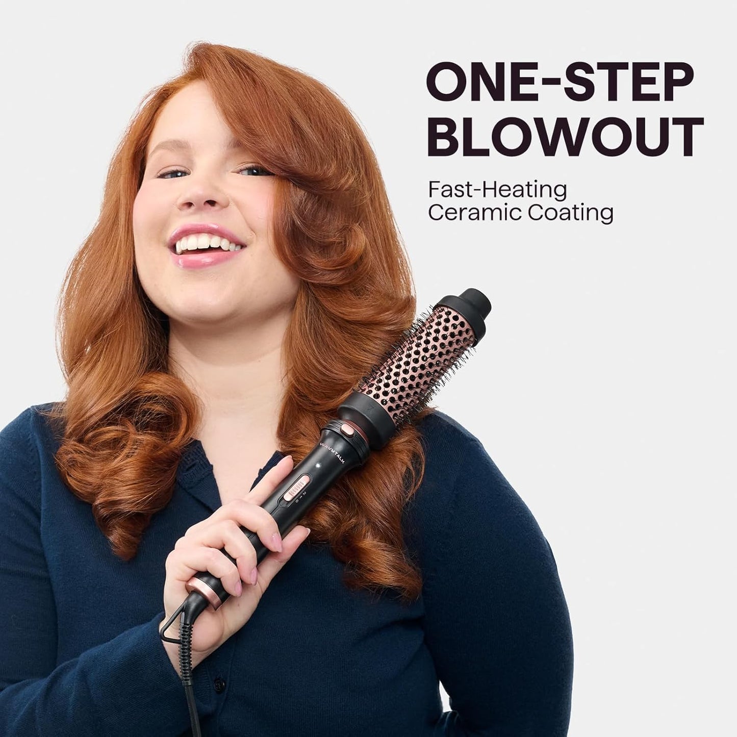 5 in 1 Curling Wand Set, Multi Hair Curler Set with Thermal Brush and 4 Interchangeable Ceramic Curling Tongs(13-32 Mm), Instant Heat up Curling Iron (Rose Gold)