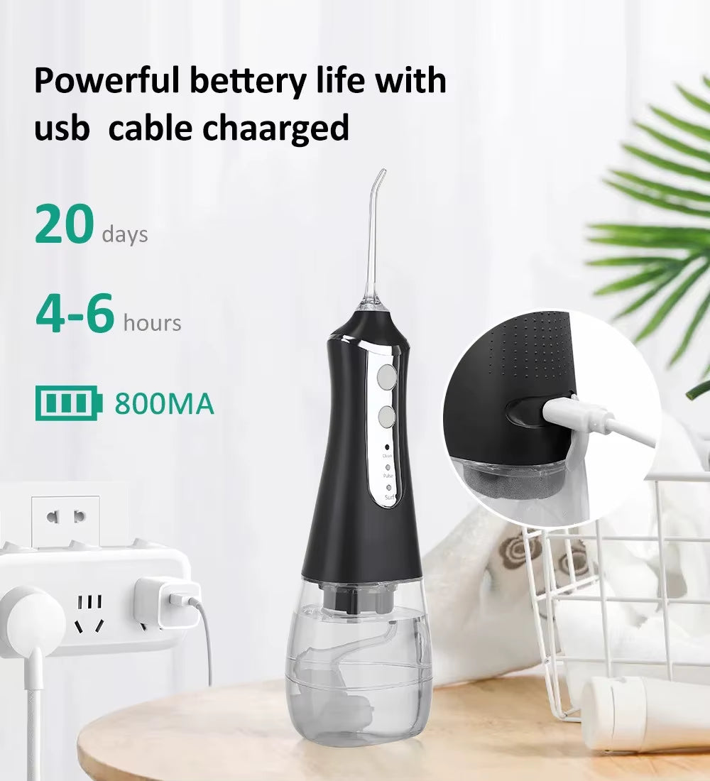 Oral Irrigator Dental Water Flosser Portable Dental Water Jet 300ML Water Flosser for Teeth Mouth Washing Machine Teeth Cleaner