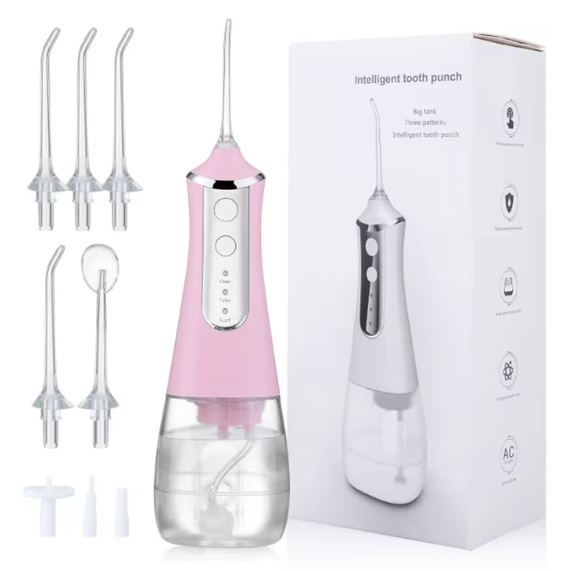 Oral Irrigator Dental Water Flosser Portable Dental Water Jet 300ML Water Flosser for Teeth Mouth Washing Machine Teeth Cleaner