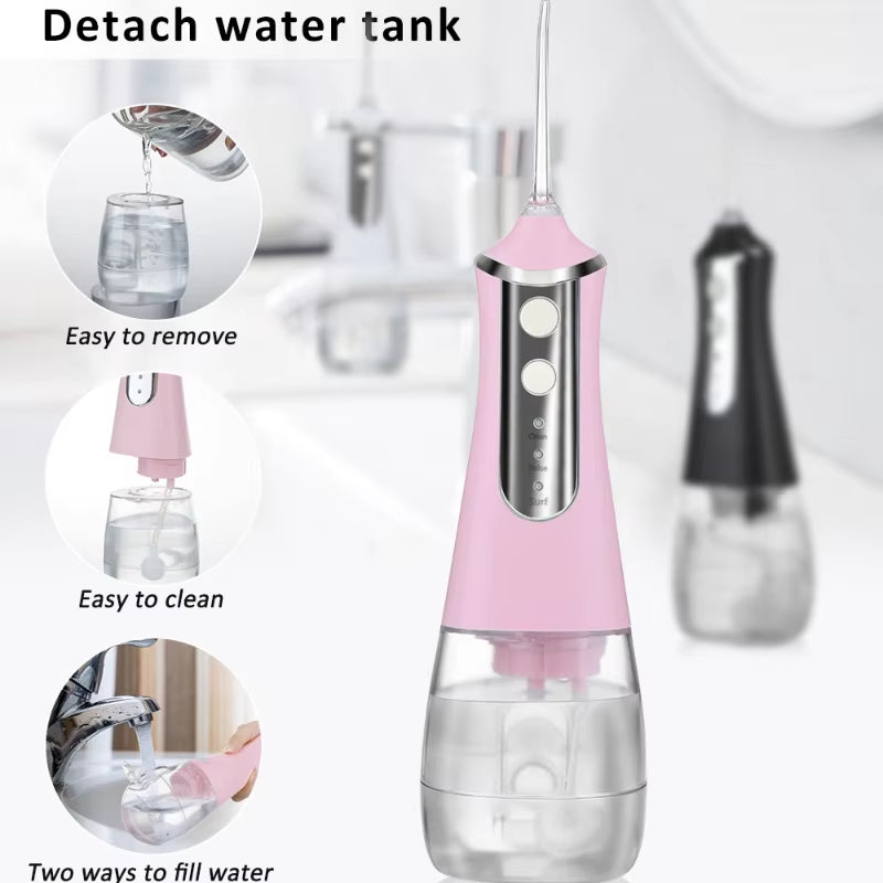 Oral Irrigator Dental Water Flosser Portable Dental Water Jet 300ML Water Flosser for Teeth Mouth Washing Machine Teeth Cleaner