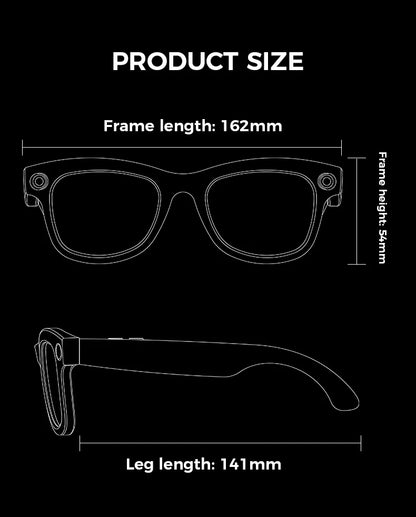 2025 New AI Smart Glasses 8MP HD Camera Sunglasses Photos Video Recorder dual-microphone Anti-blue Smart Waterproof Glasses