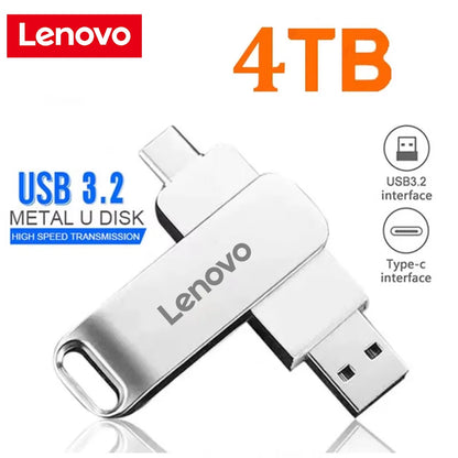 Lenovo 16TB 4TB Pen Drive USB3.1 280MB/s GDPR 2TB 1TB Flash Drive USB3.2 320MB/s U Disk 300MB/s Business Fingerprint Secure