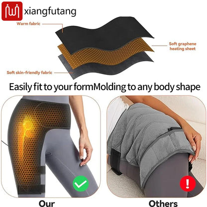 Electric Heated Hip Brace Adjustable Support Wrap for Men & Women Hot Compress Thigh & Hip Groin Relief US Plug 100-240V