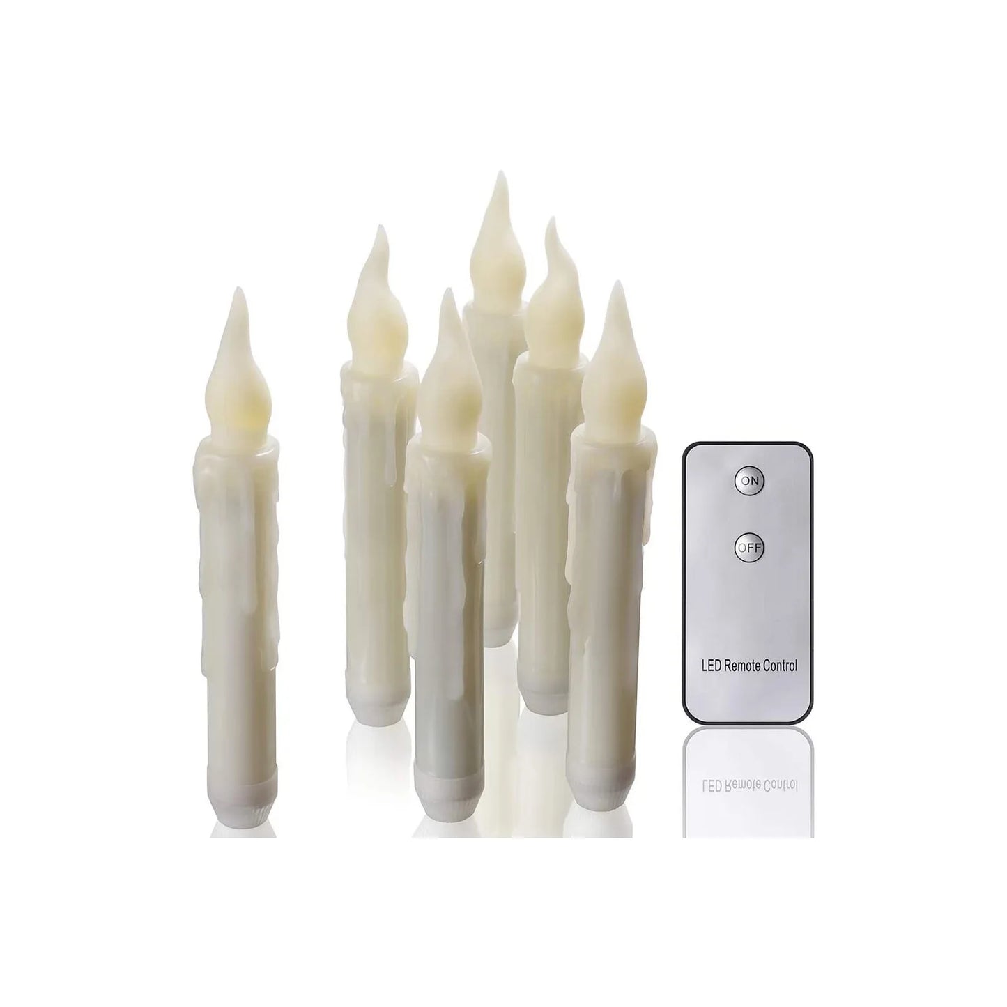 Enchanted Floating Candles with Magic Wand Warm White Flickering LED Flameless Candles Remote Control for Christmas Party Decor