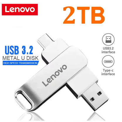 Lenovo 16TB 4TB Pen Drive USB3.1 280MB/s GDPR 2TB 1TB Flash Drive USB3.2 320MB/s U Disk 300MB/s Business Fingerprint Secure
