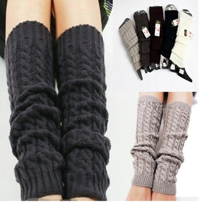 New Women Autumn And Winter Legwarmers Kapron Hemp Flowers Kneepad Leg Warmer Female Girls Pile Heap Socks Sports Safety