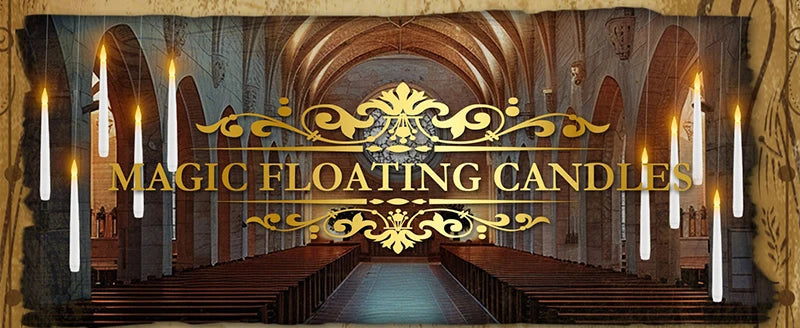 Halloween Decoration Floating LED Candles 10/20Pc Flameless Flicker Candle with Magic Wand Remote Control For Christmas Birthday