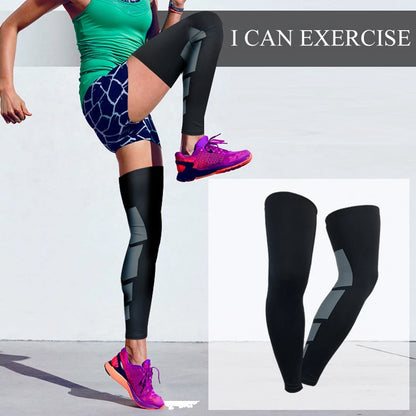 Leg Compression Sleeves, Full Leg Sleeve Long Knee Brace Knee Support Protect Basketball Football Volleyball Cycling Men Women