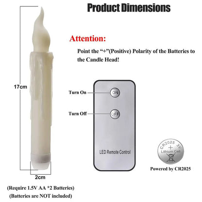 Enchanted Floating Candles with Magic Wand Warm White Flickering LED Flameless Candles Remote Control for Christmas Party Decor