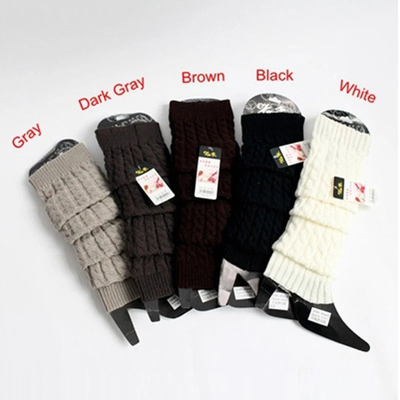 New Women Autumn And Winter Legwarmers Kapron Hemp Flowers Kneepad Leg Warmer Female Girls Pile Heap Socks Sports Safety