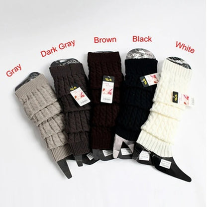 New Women Autumn And Winter Legwarmers Kapron Hemp Flowers Kneepad Leg Warmer Female Girls Pile Heap Socks Sports Safety