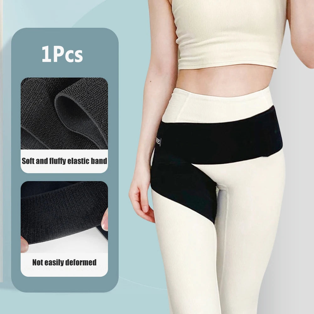 1Pcs/2Pcs Hip Thigh Support Brace Groin Compression Wrap for Pulled Groin Sciatic Nerve Pain Hamstring Injury Recovery and Rehab