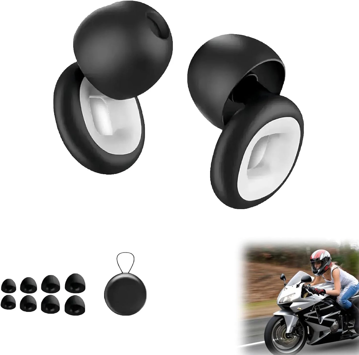 Motorcycle Earplugs, 32db Soft Reusable Earplugs For Motorcycles, Suitable For Traveling, Working Earplugs