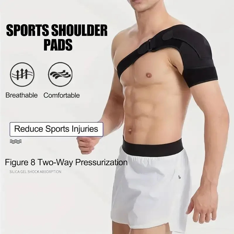 Shoulder Brace with Pressure Pad, Suitable for Both Men and Women, Adjustable Shoulder Brace for Left and Right Shoulder Protect