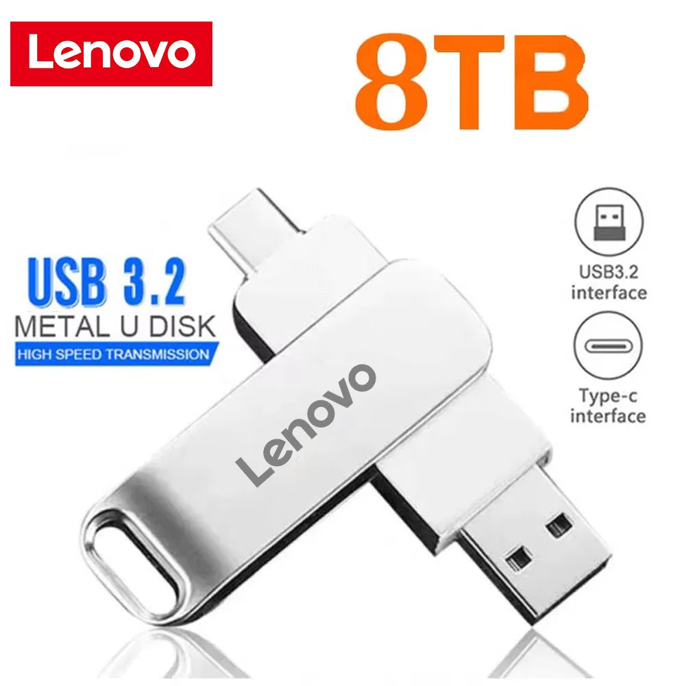 Lenovo 16TB 4TB Pen Drive USB3.1 280MB/s GDPR 2TB 1TB Flash Drive USB3.2 320MB/s U Disk 300MB/s Business Fingerprint Secure
