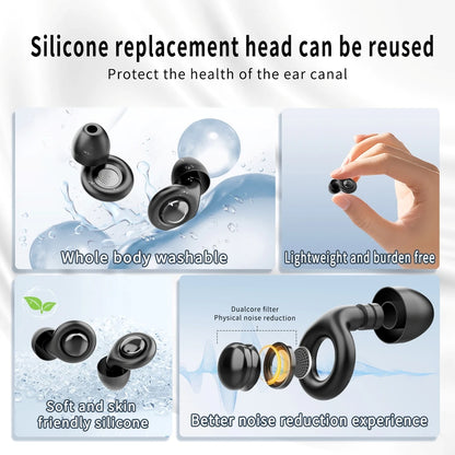 Anti-noise Earplugs Silicone Ear Plug Noise Cancelling for Sleep Anti Snoring Motorcycle Earplug Noise Insulation Ear Protectors
