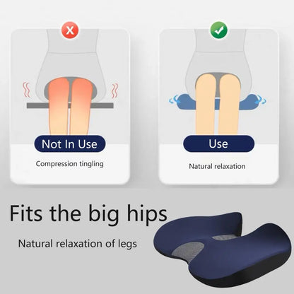 Car Seat Cushion Coccyx Support Cushion Comfortable Ergonomic Seat Cushions for Work Driving Office Relieve Pressure Improve