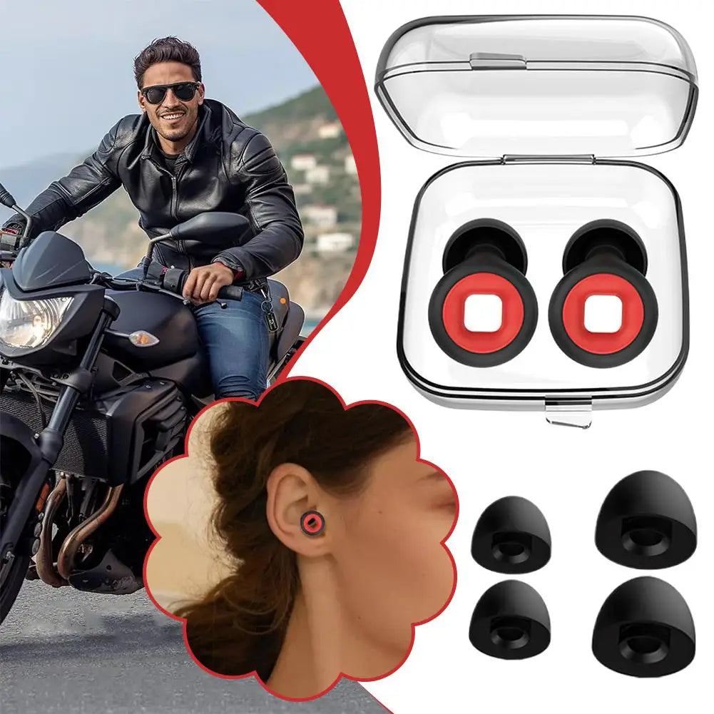Soundproof Earplugs Noise Reduction Anti-Noise Mute Plugs for Sleep Motorcycle Riding Reduce Loud Noise Comfortable Fit Prevent
