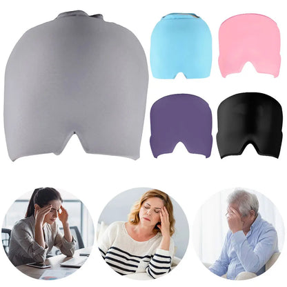 Migraine Ice Head Wrap Reusable Migraine Relief Hat Flexible Comfortable Cooling Hat for Sinus Headache Puffy Eyes