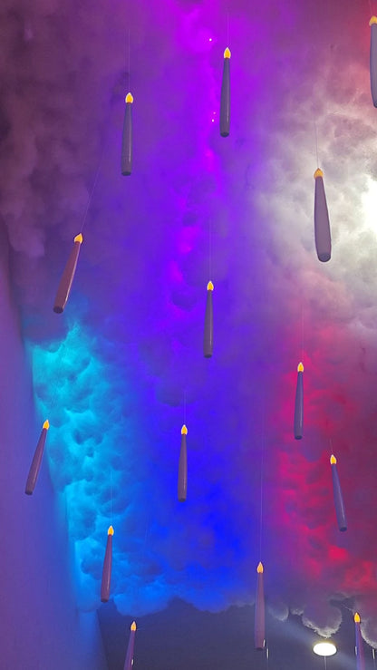 Halloween Decoration Floating LED Candles 10/20Pc Flameless Flicker Candle with Magic Wand Remote Control For Christmas Birthday