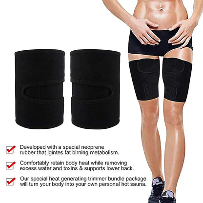 Slimming Leg Shaper Sauna Sweat Thigh Trimmers Warmer Slender Shaping Legs Belt Fat Burning Wraps Thermo Neoprene Compress Belt