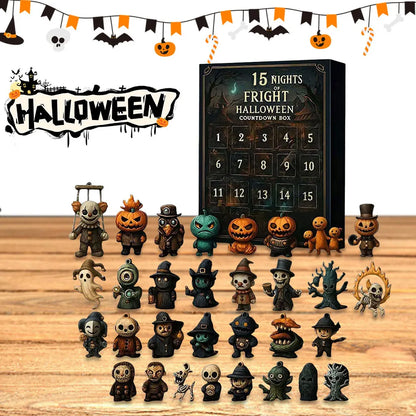 31 Nights of Fright 2025 Halloween Advent Calendar Gift Set with Figurines Scary Countdown Box for Boys Girls Teens