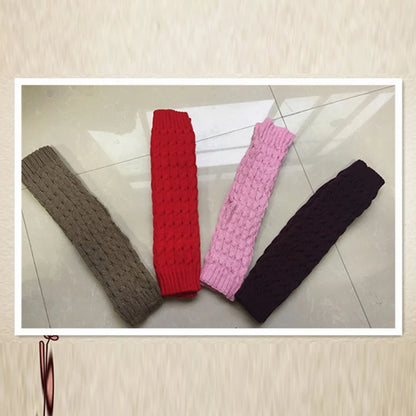 New Women Autumn And Winter Legwarmers Kapron Hemp Flowers Kneepad Leg Warmer Female Girls Pile Heap Socks Sports Safety
