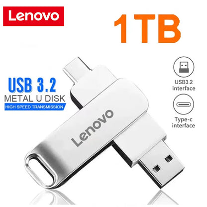 Lenovo 16TB 4TB Pen Drive USB3.1 280MB/s GDPR 2TB 1TB Flash Drive USB3.2 320MB/s U Disk 300MB/s Business Fingerprint Secure