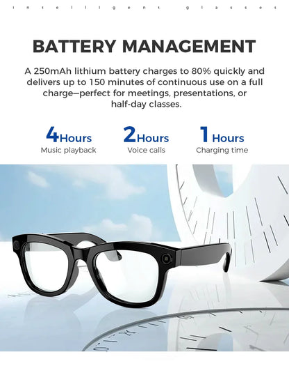2025 New AI Smart Glasses 8MP HD Camera Sunglasses Photos Video Recorder dual-microphone Anti-blue Smart Waterproof Glasses
