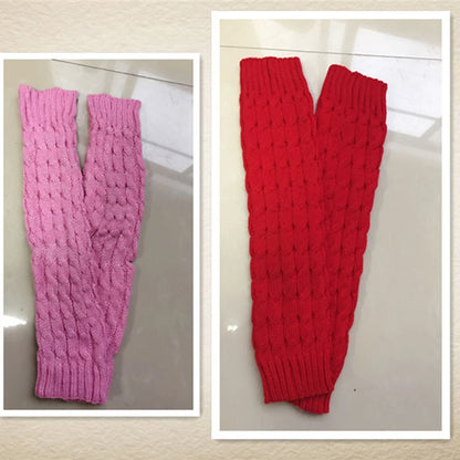 New Women Autumn And Winter Legwarmers Kapron Hemp Flowers Kneepad Leg Warmer Female Girls Pile Heap Socks Sports Safety