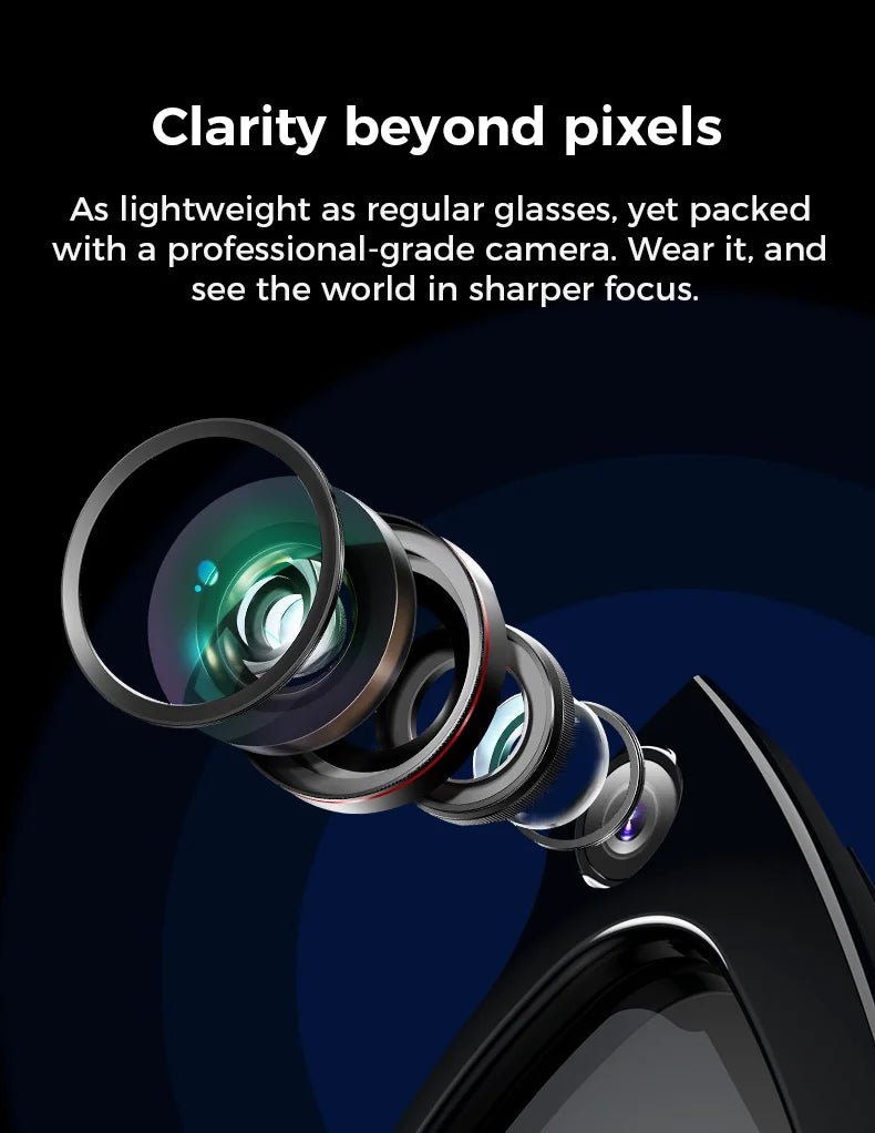 2025 New AI Smart Glasses 8MP HD Camera Sunglasses Photos Video Recorder dual-microphone Anti-blue Smart Waterproof Glasses