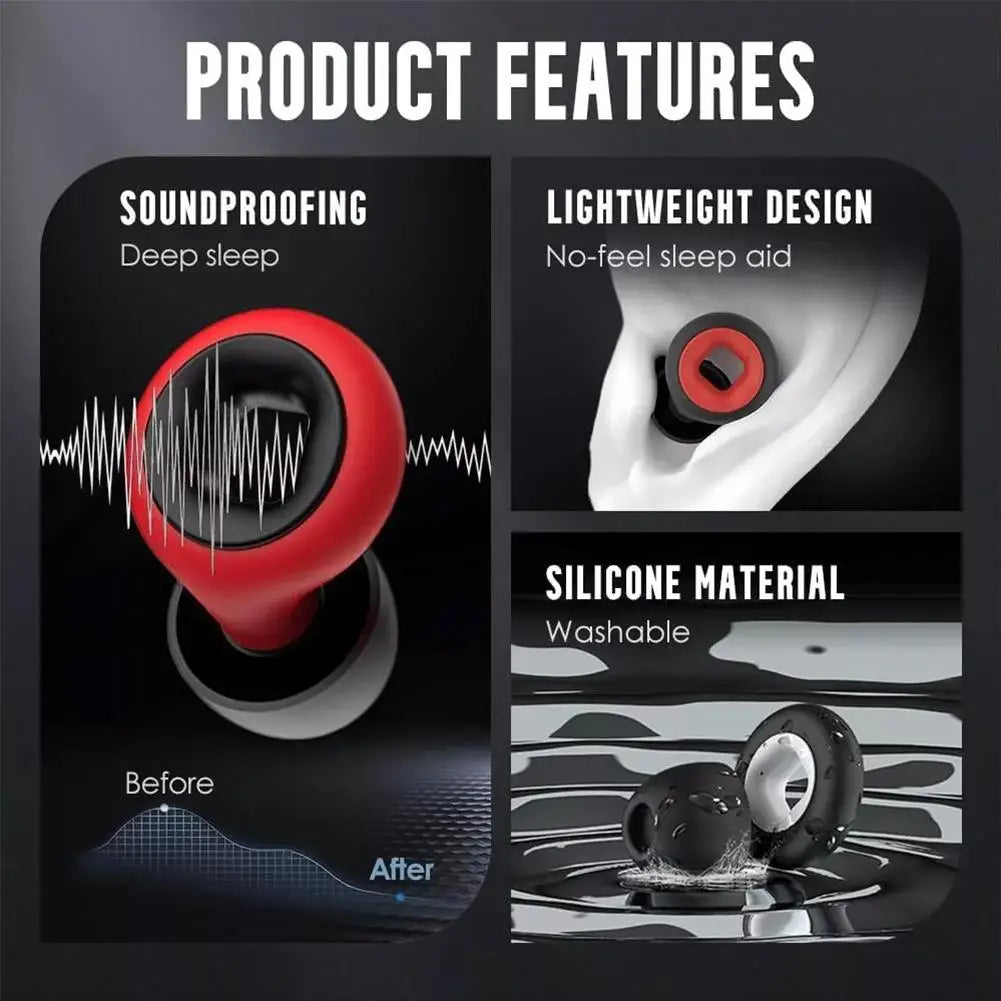 Soundproof Earplugs Noise Reduction Anti-Noise Mute Plugs for Sleep Motorcycle Riding Reduce Loud Noise Comfortable Fit Prevent