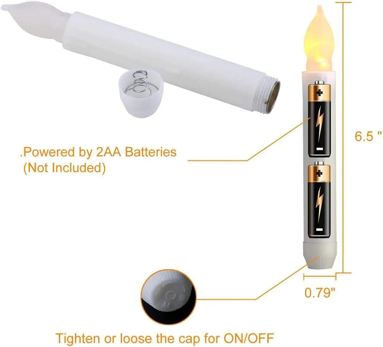 Halloween Decorations - Floating Candles with Wand 12 Pcs Flameless Candles with Warm Light Flickering Christmas Decoration