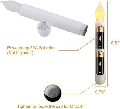 Halloween Decorations - Floating Candles with Wand 12 Pcs Flameless Candles with Warm Light Flickering Christmas Decoration