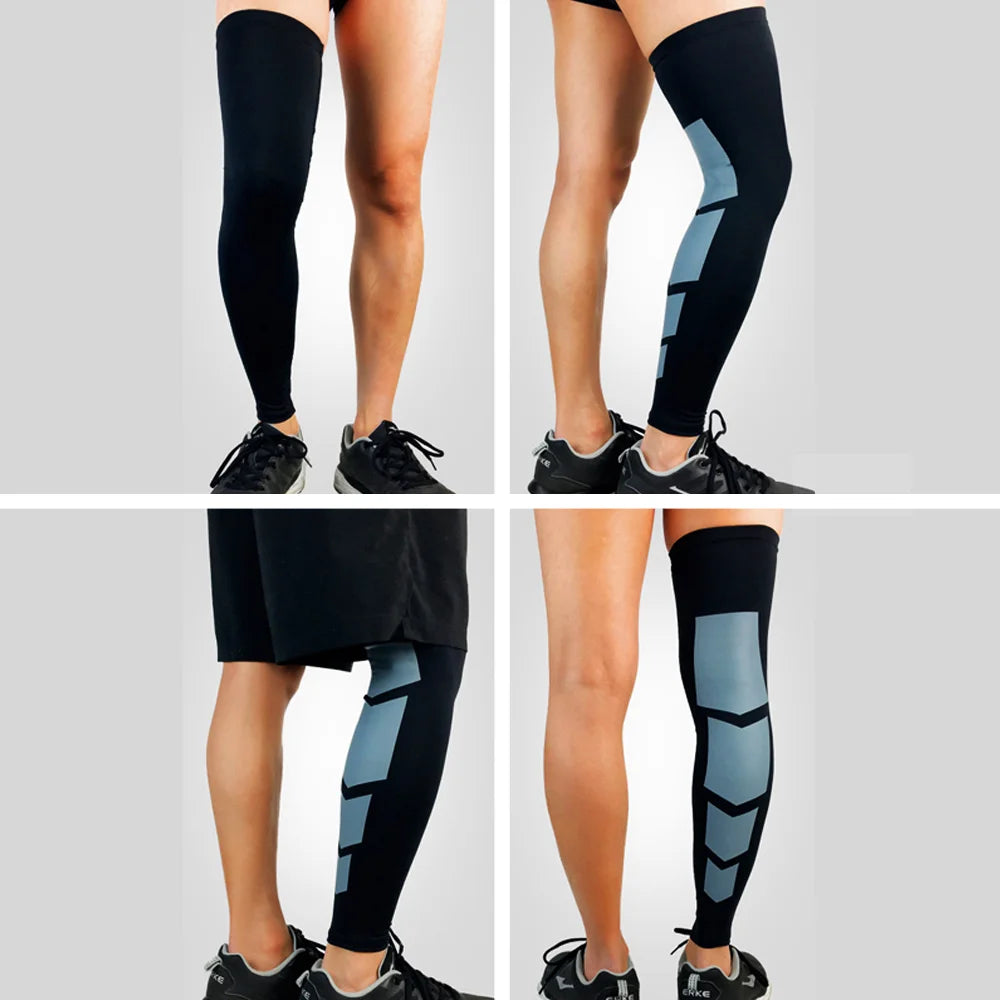 Leg Compression Sleeves, Full Leg Sleeve Long Knee Brace Knee Support Protect Basketball Football Volleyball Cycling Men Women