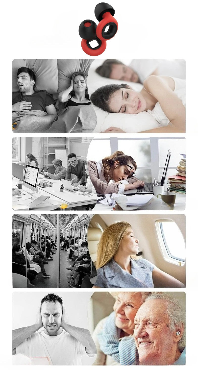 1-16Pairs Sleep Soundproof Earplugs Motorcycle Noise Reduction Earplugs Anti-noise Mute Earplugs Motorcycle Equipment