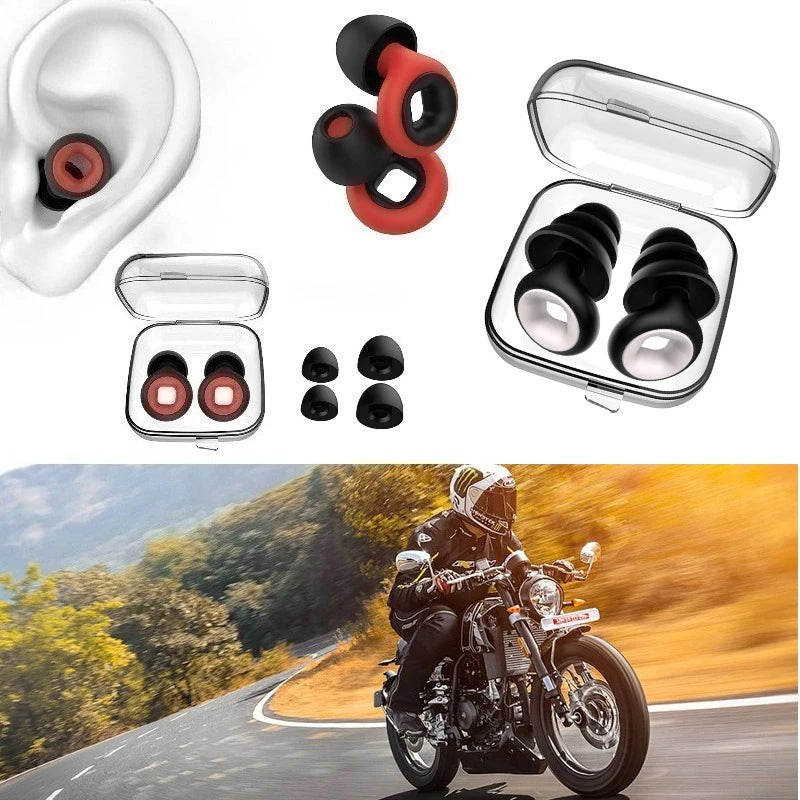 1-16Pairs Sleep Soundproof Earplugs Motorcycle Noise Reduction Earplugs Anti-noise Mute Earplugs Motorcycle Equipment