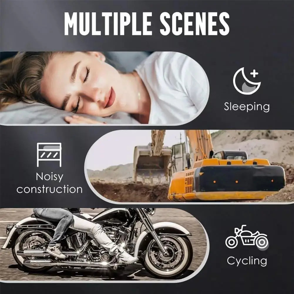 Soundproof Earplugs Noise Reduction Anti-Noise Mute Plugs for Sleep Motorcycle Riding Reduce Loud Noise Comfortable Fit Prevent