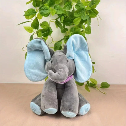 Animated Elephant Singing Elephant Home decoration model with Ears Moving Electric Plush Cute Elephant Stuffed Animal Gift