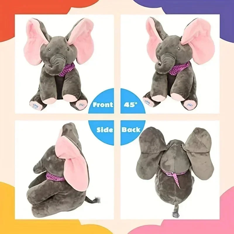 Animated Elephant Singing Elephant Home decoration model with Ears Moving Electric Plush Cute Elephant Stuffed Animal Gift