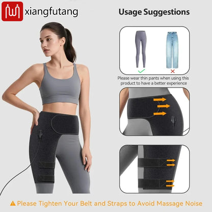 Electric Heated Hip Brace Adjustable Support Wrap for Men & Women Hot Compress Thigh & Hip Groin Relief US Plug 100-240V