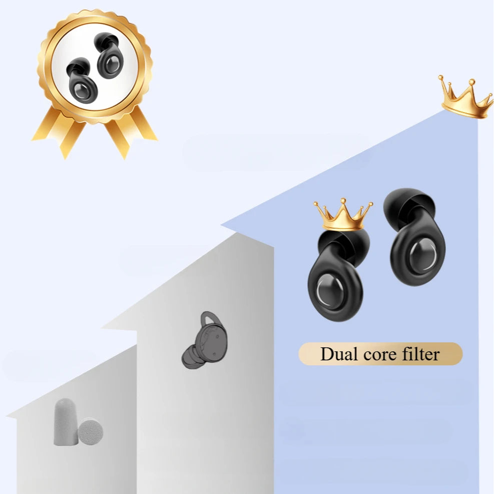 Anti-noise Earplugs Silicone Ear Plug Noise Cancelling for Sleep Anti Snoring Motorcycle Earplug Noise Insulation Ear Protectors