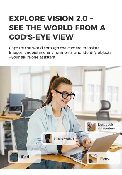 2025 New AI Smart Glasses 8MP HD Camera Sunglasses Photos Video Recorder dual-microphone Anti-blue Smart Waterproof Glasses