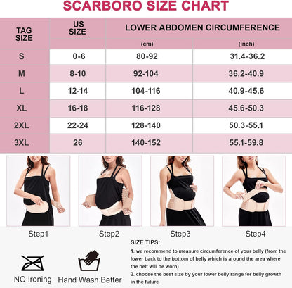 Maternity Belly Band for Pregnancy Belly Support Belt 3 in 1 Belly Brace Bands for Pregnant Women Back/Pelvic Pain Relief Care Adjustable, Beige