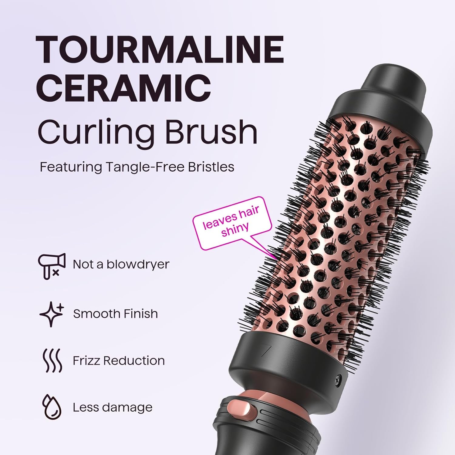 5 in 1 Curling Wand Set, Multi Hair Curler Set with Thermal Brush and 4 Interchangeable Ceramic Curling Tongs(13-32 Mm), Instant Heat up Curling Iron (Rose Gold)